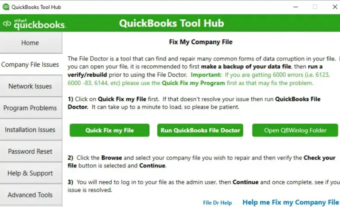 Repair QuickBooks Company File Issues 